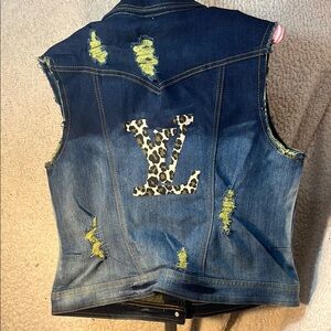 Upcycled Be -girl Basic DK Indigo Denim Vest